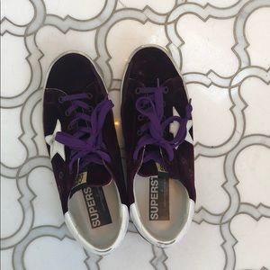 Maroon velvet Golden Goose